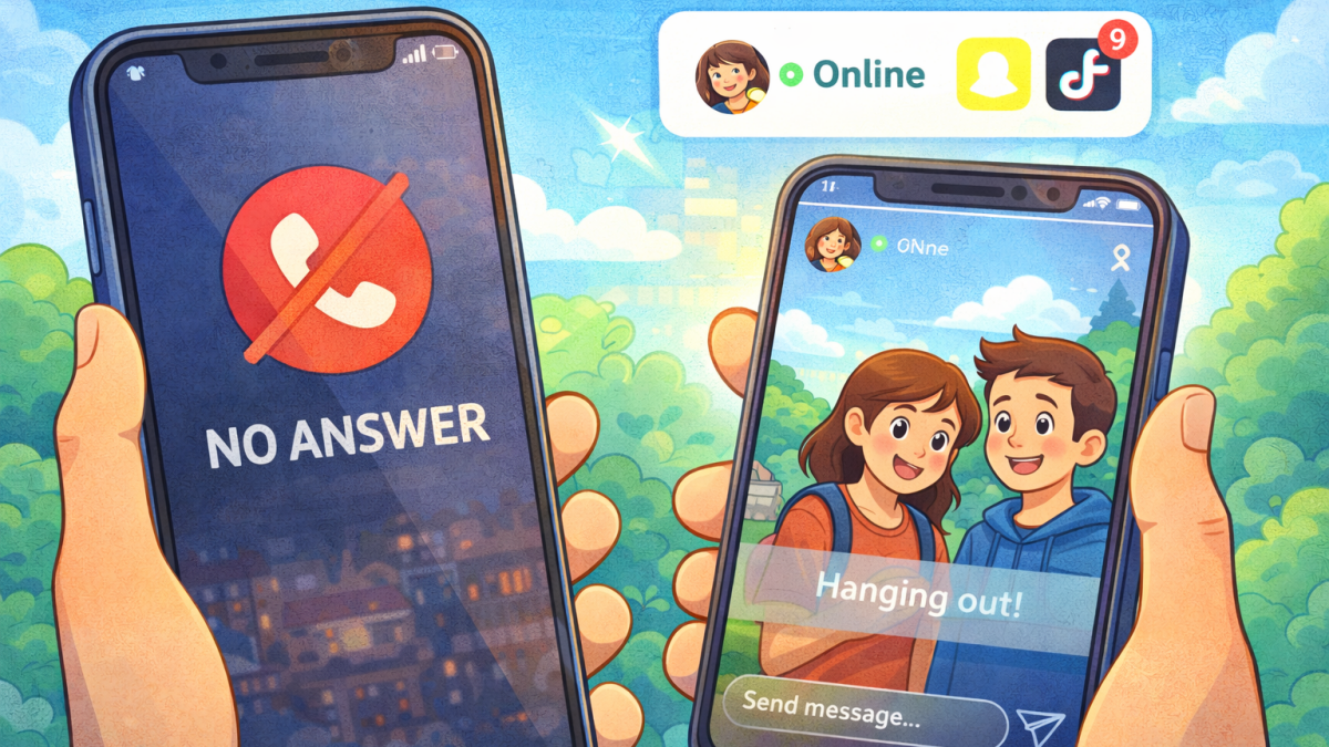 check social media when kids don't answer call